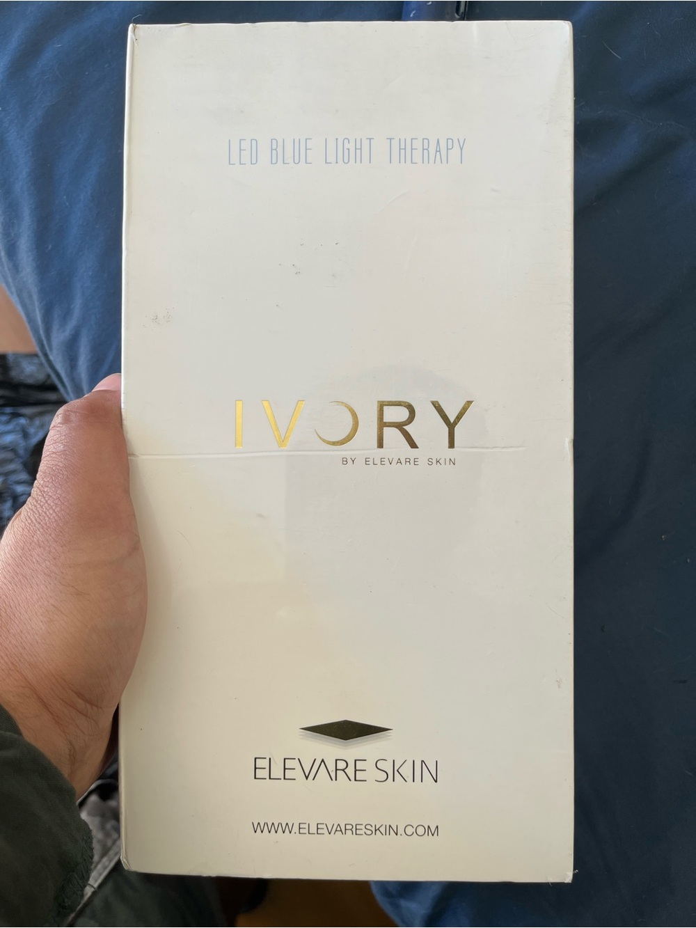 Ivory LED Blue Light Therapy Device by Elevare Skin — White